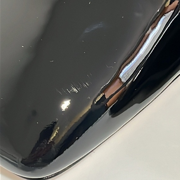 Good American Ankle Boot Women's 8.5 Black Patent Leather Square Toe Square Heel - Picture 14 of 15